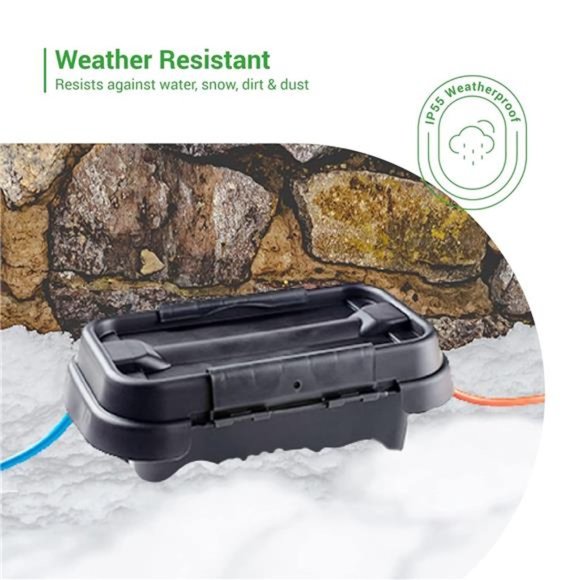 Weatherproof Connection Box – Indoor & Outdoor - Size Small – Black - Picture 3 of 6